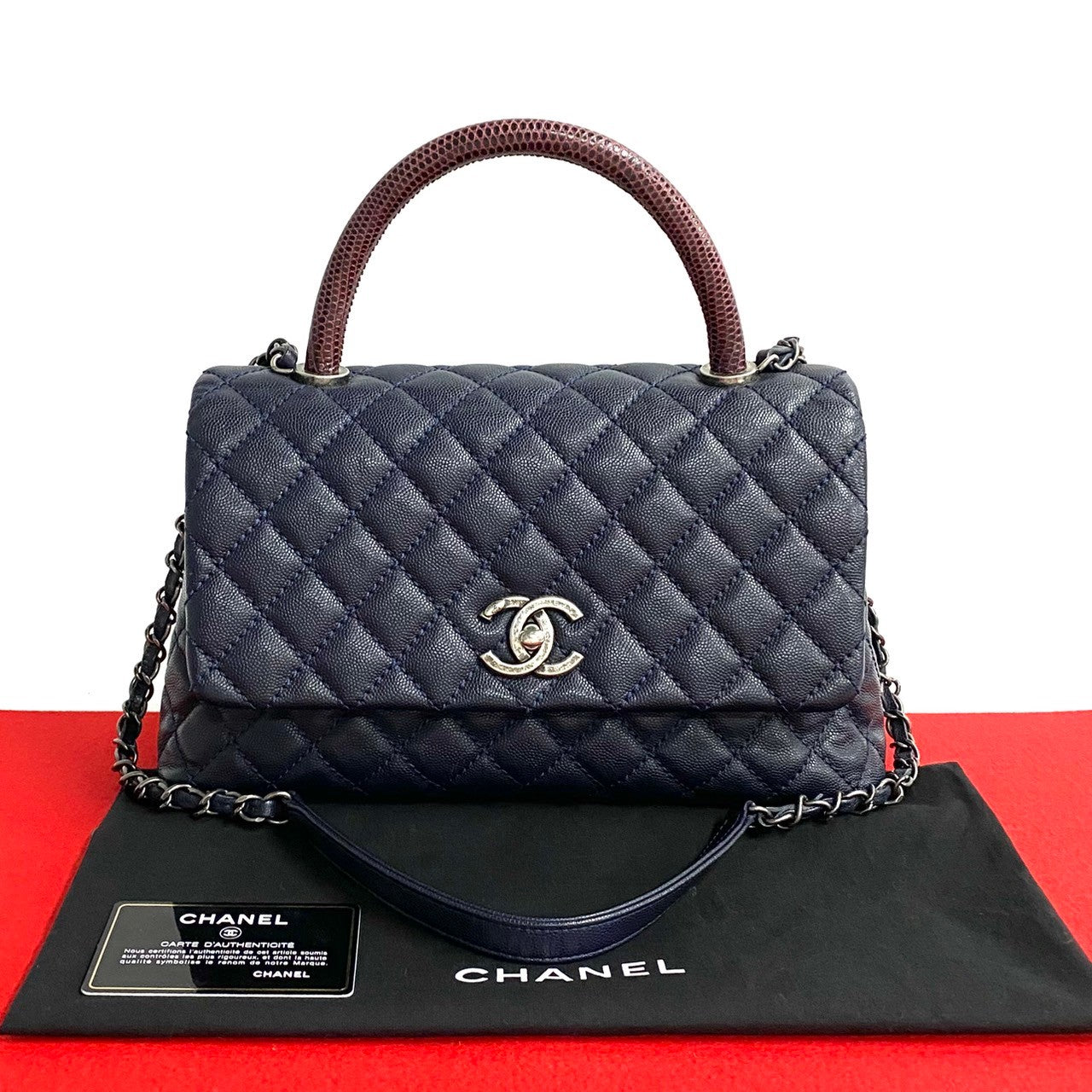 Chanel Coco Handle Caviar Skin 2way Bag