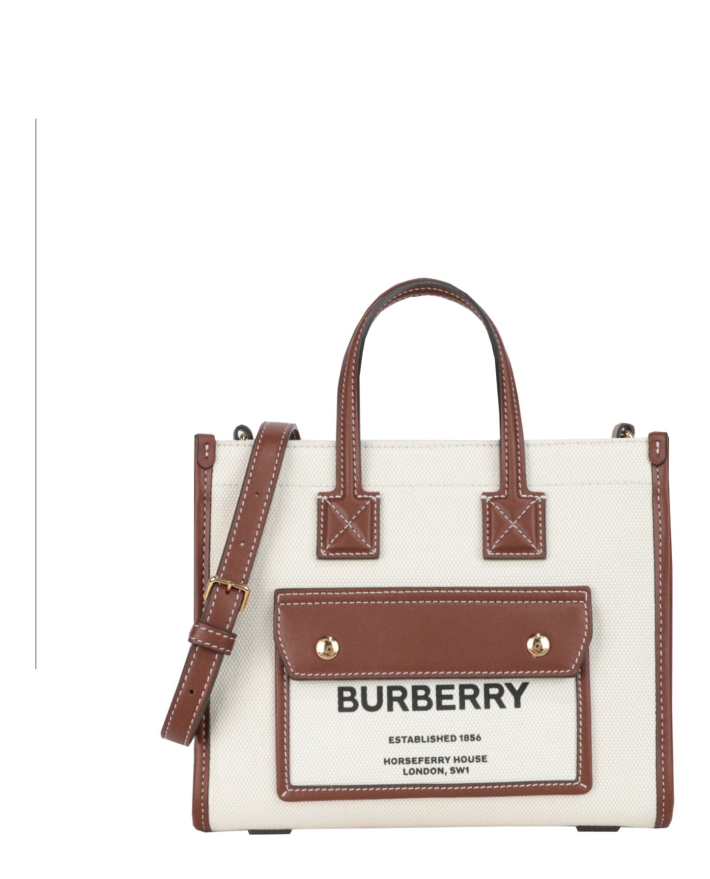 Burberry Womens Small Freya Tote ONE SIZE Camel
