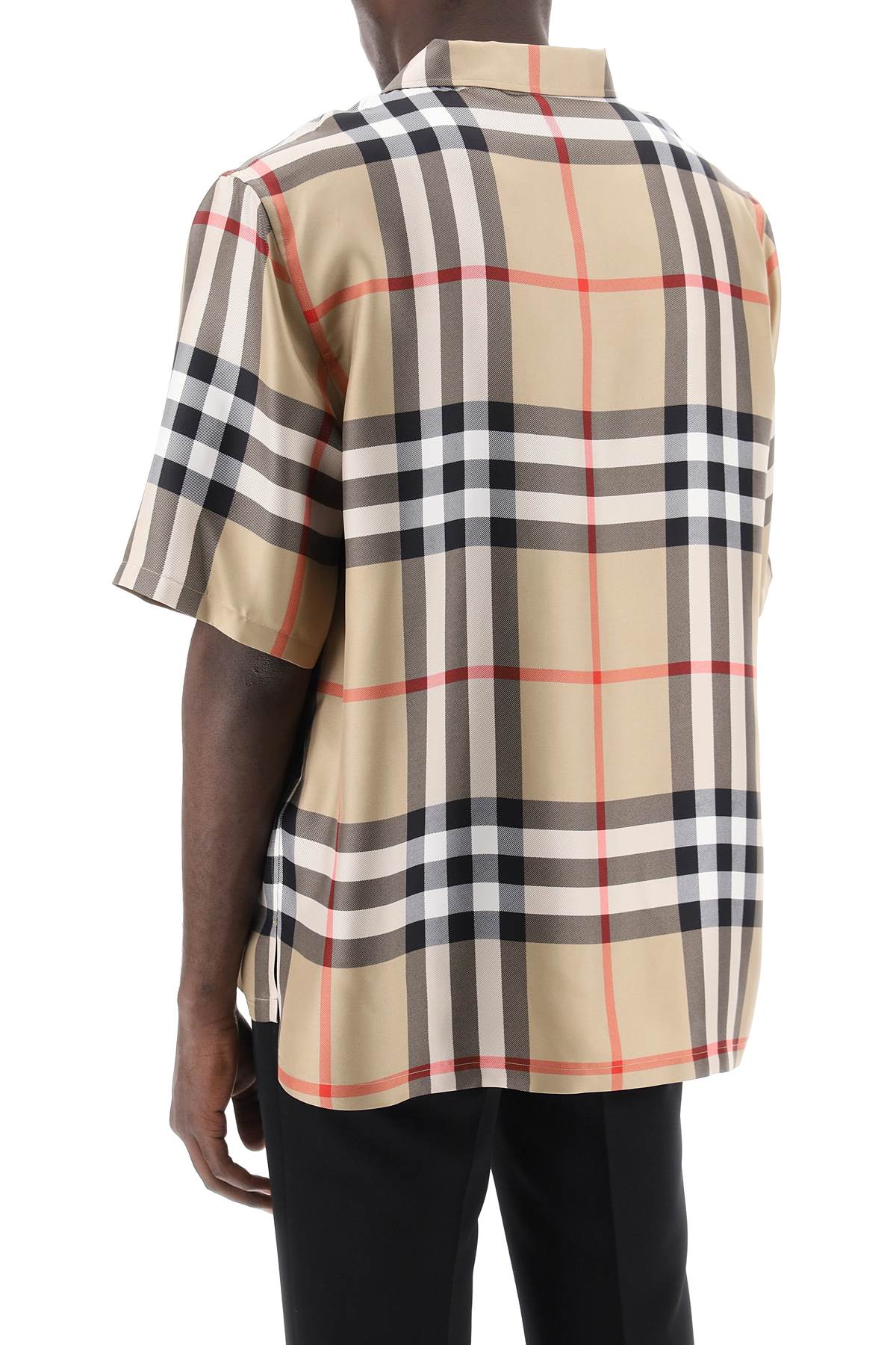 Burberry Bowling Shirt In Tartan Silk Men