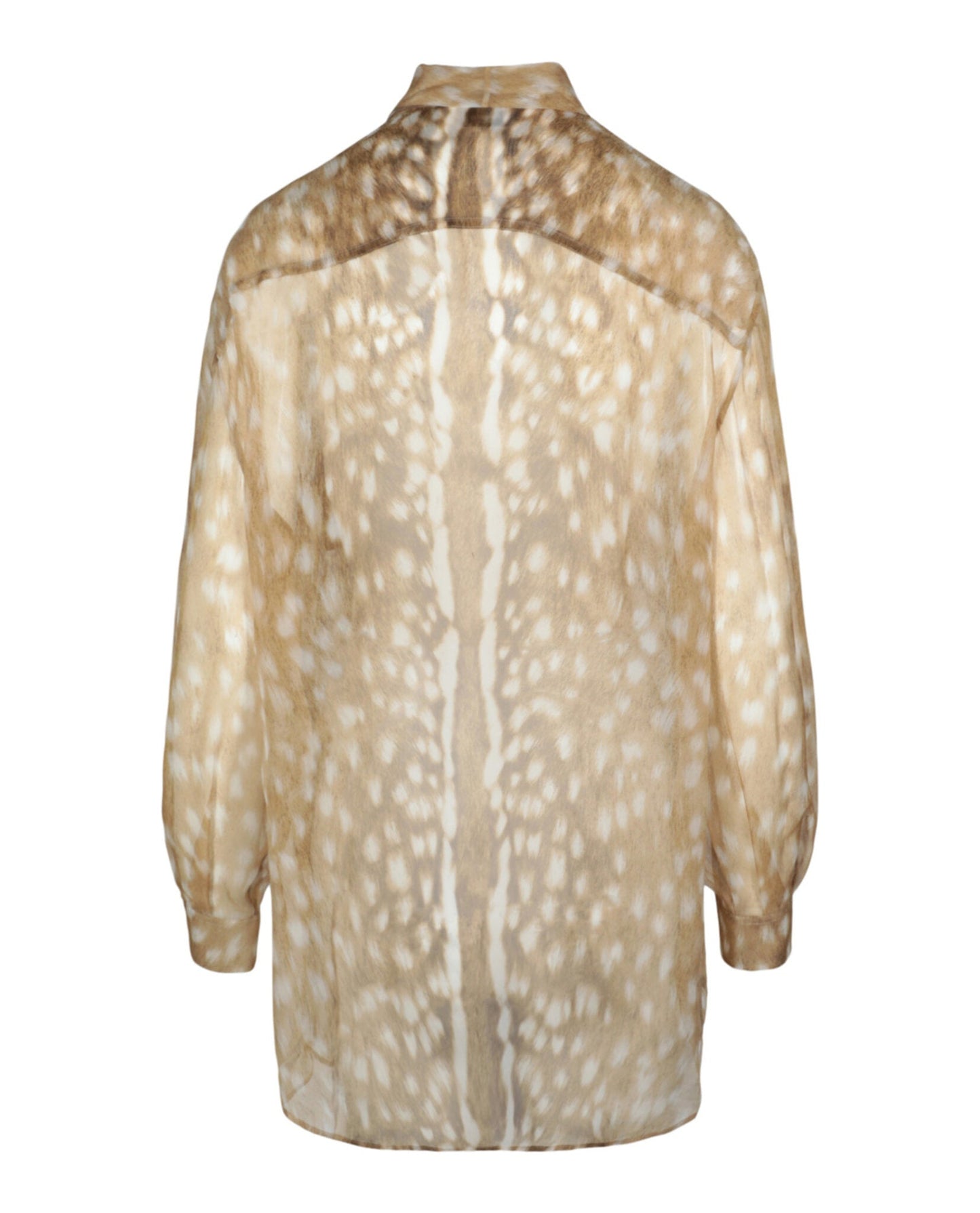 Burberry Womens Tied Deer-Printed Silk Blouse