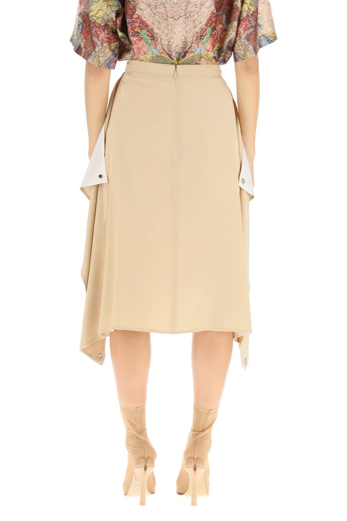 Burberry 'Thea' Silk Midi Skirt Women