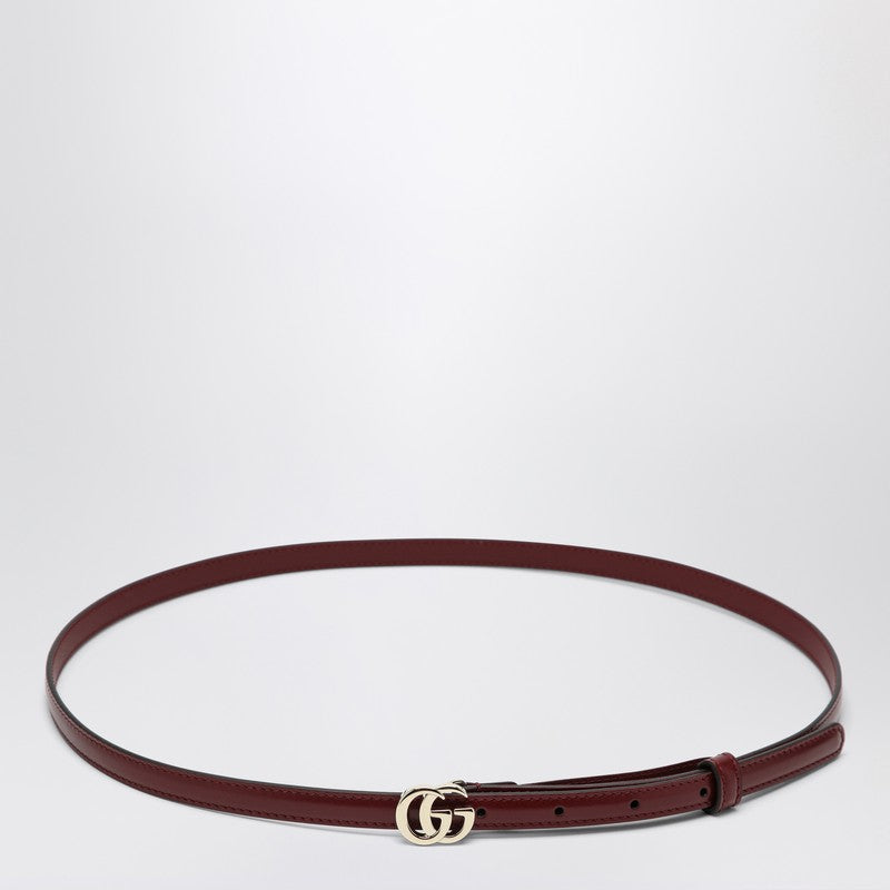 Gucci Slim Gg Milano Rosso Ancora Belt Women