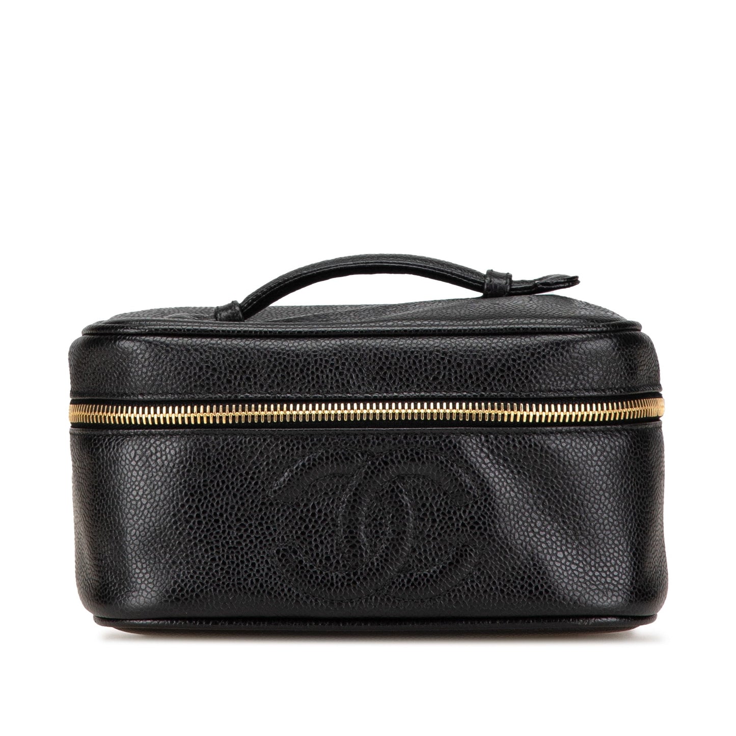 Black Chanel CC Caviar Vanity Case