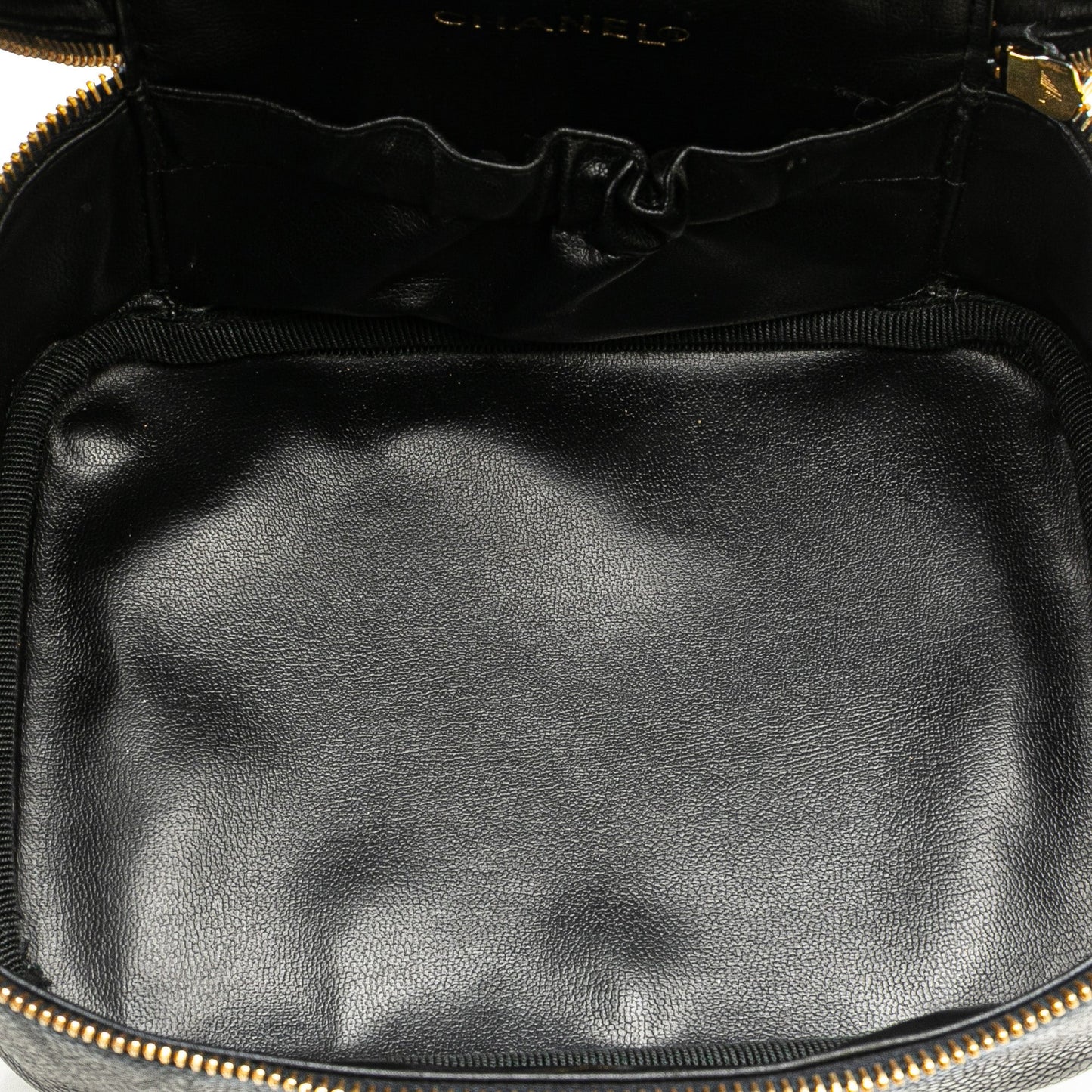 Black Chanel CC Caviar Vanity Case