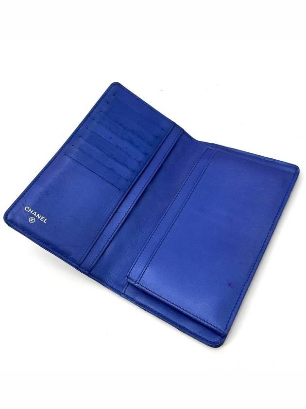Mademoiselle lambskin flap long wallet Chanel