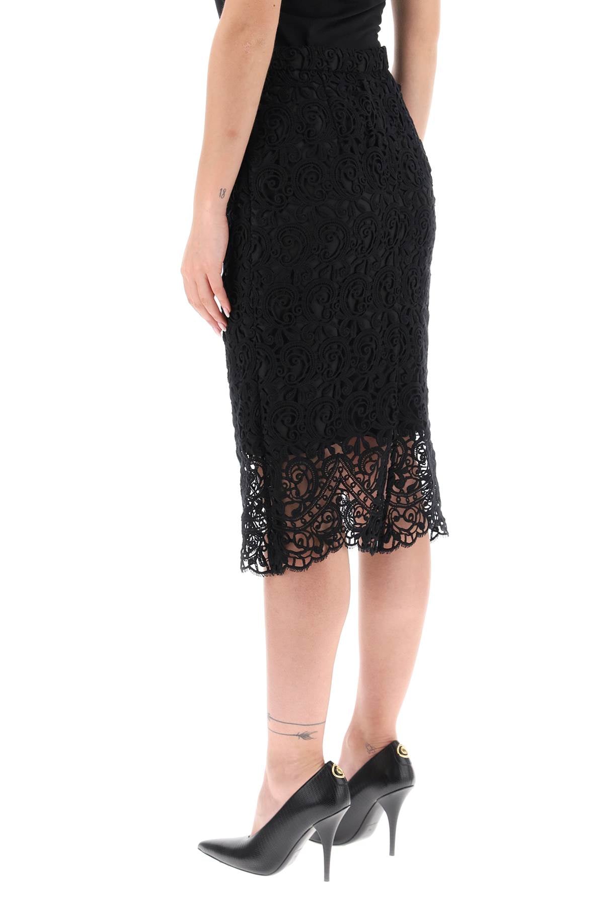 Burberry Macrame Lace Pencil Skirt Women