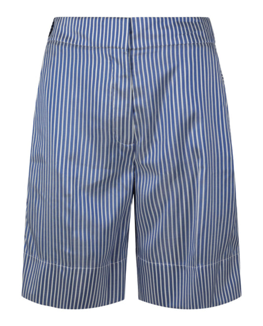 Burberry Womens Ceci Striped Shorts 6 Blue