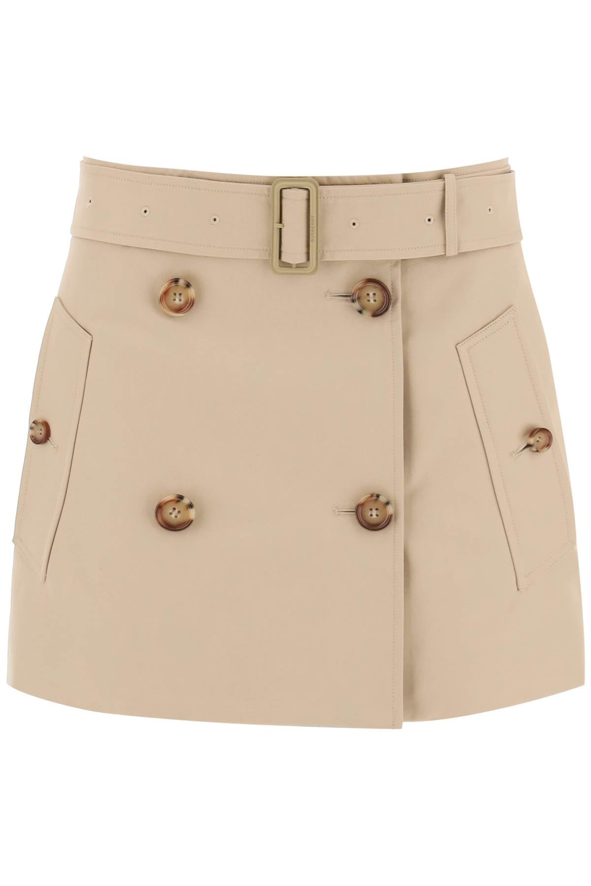 Burberry Gabardine Mini Trench Skirt Women