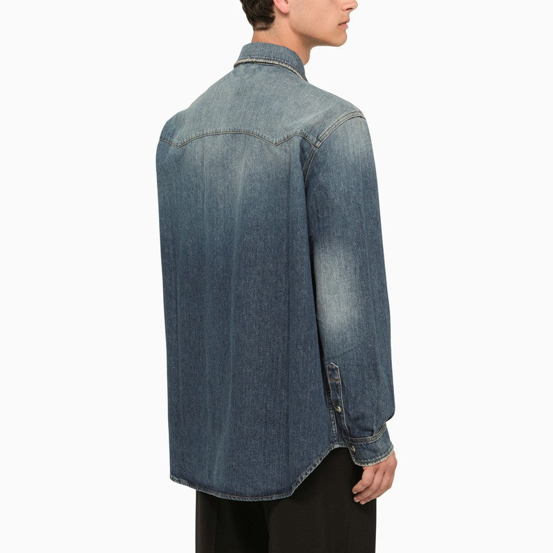 Burberry Blue Denim Shirt Men