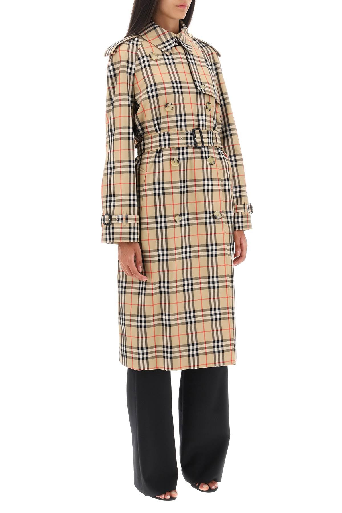 Burberry Check Trench Coat Women