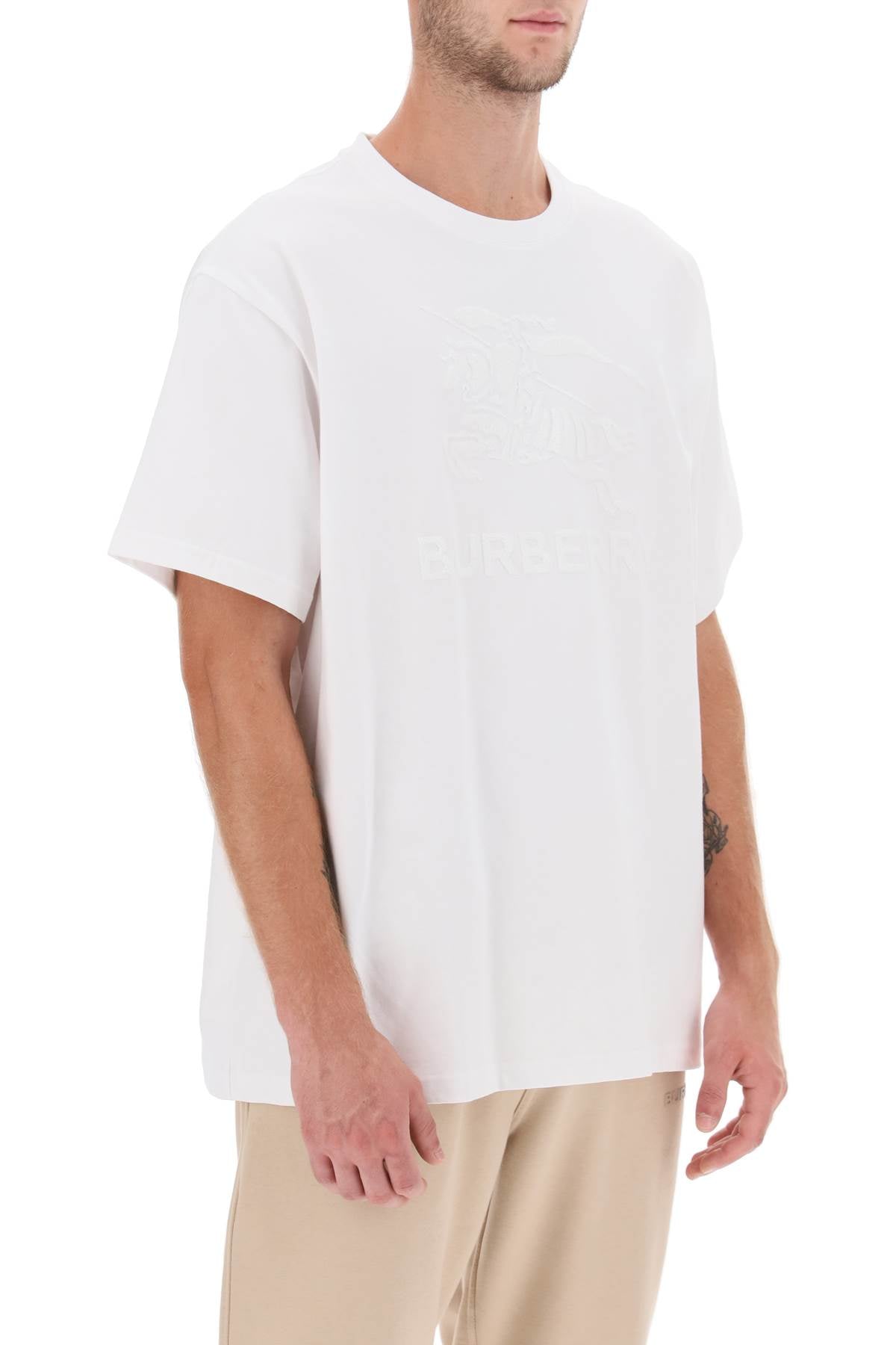 Burberry Ekd Embroidery 'Raynerton' Oversized T-Shirt Men