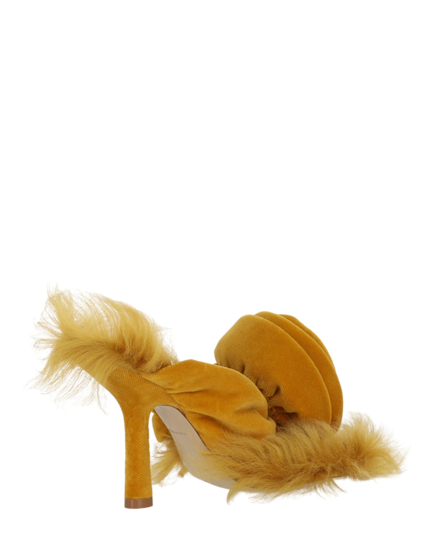Burberry Womens Step Rose Velvet Heeled Sandals