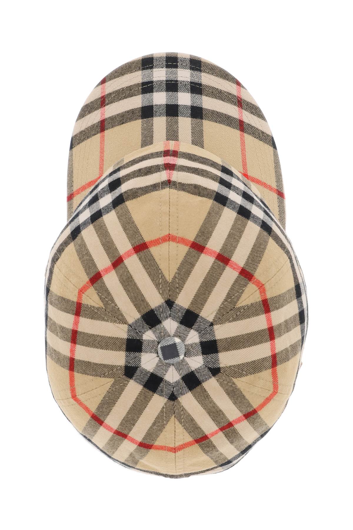 Burberry Check Cotton Baseball Cap Women