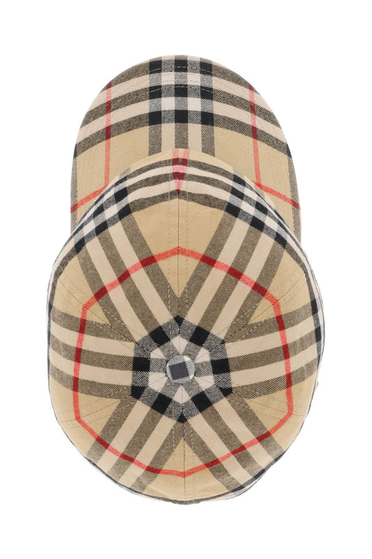 Burberry Check Cotton Baseball Cap Women