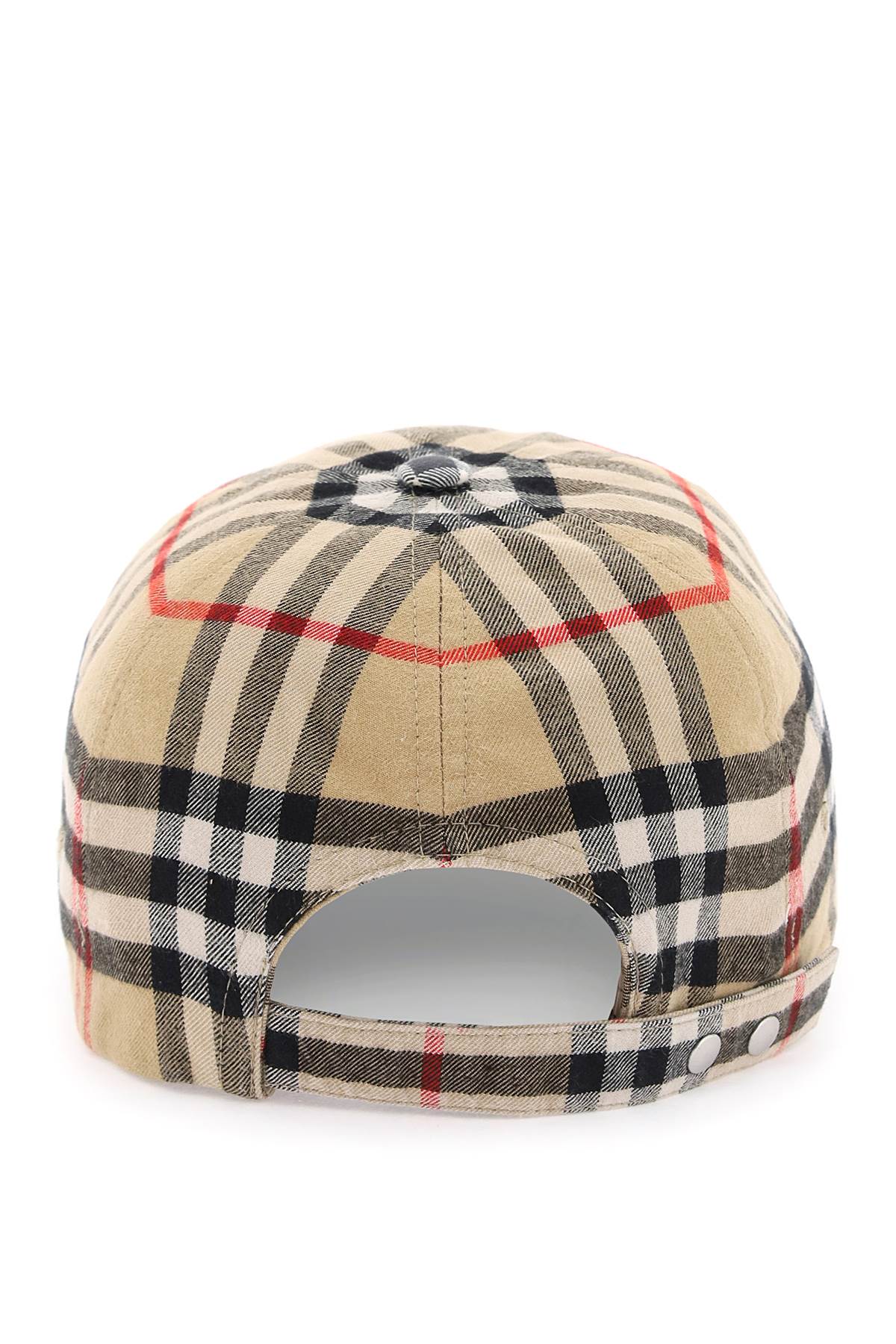 Burberry Check Cotton Baseball Cap Women