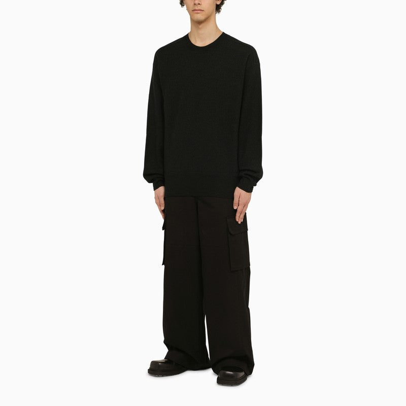 Burberry Black Wool Crew-Neck Pullover Men