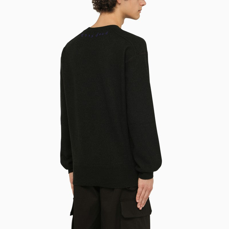 Burberry Black Wool Crew-Neck Pullover Men