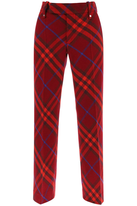 Burberry Burberry Check Wool Pants Women
