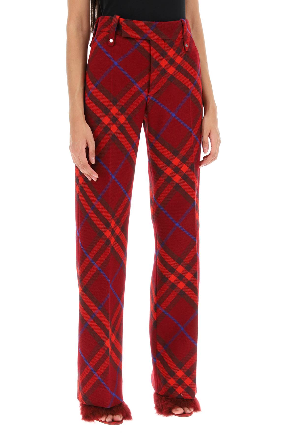 Burberry Burberry Check Wool Pants Women
