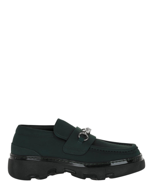 Burberry Mens Creeper Clamp Loafers Green