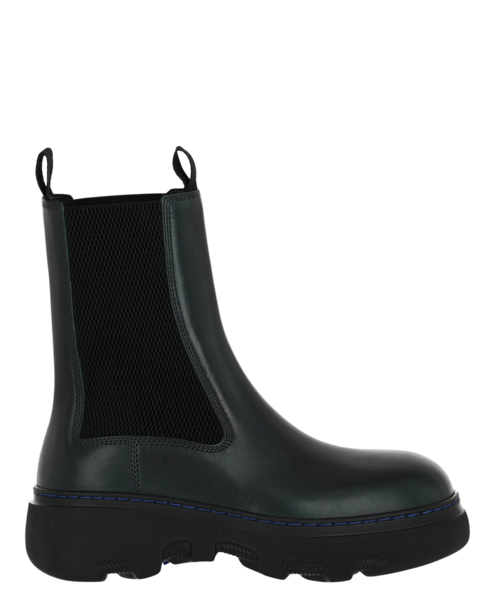 Burberry Womens Creeper Chelsea Boots Green