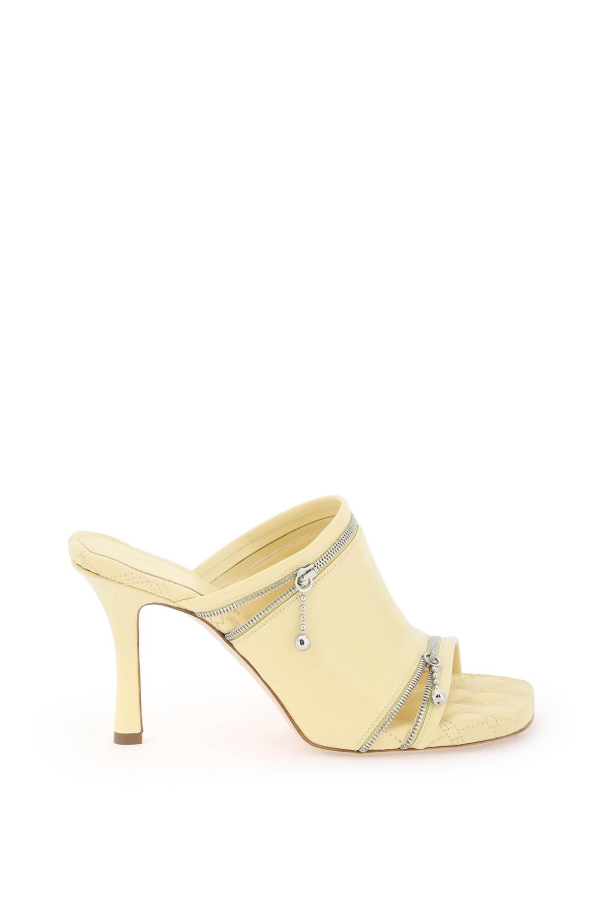 Burberry Glossy Leather Peep Mules Women