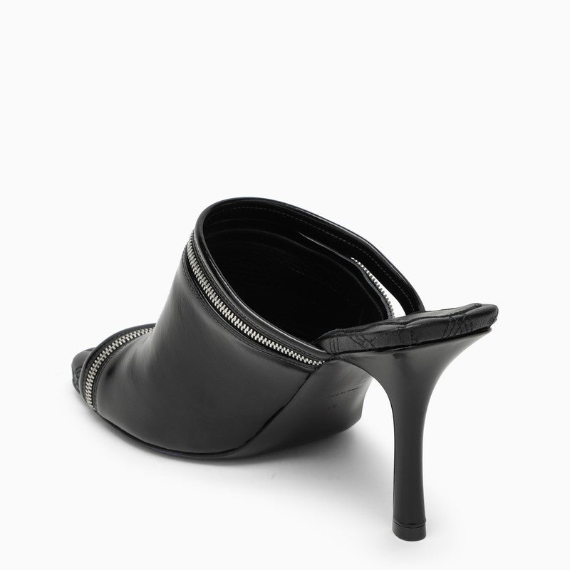 Burberry Black Leather Sleep Sandal Women