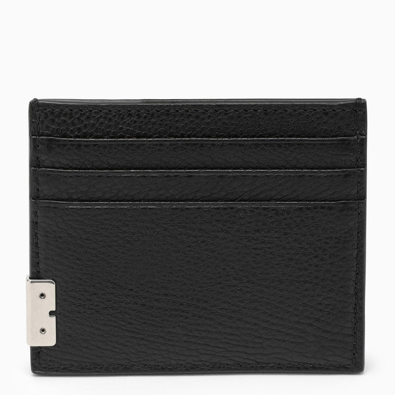 Burberry Black Leather B Cut Card Case Men