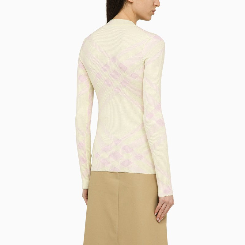 Burberry Check Pattern Wool Sweater Women
