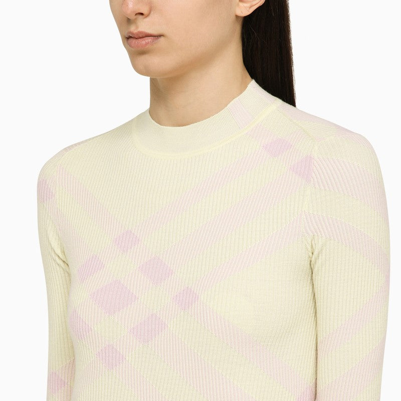 Burberry Check Pattern Wool Sweater Women