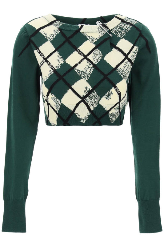 Burberry "Cropped Diamond Pattern Pullover Women