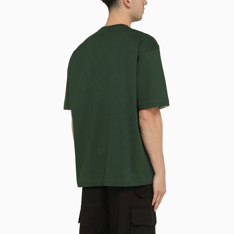 Burberry Dark Green Cotton T-Shirt Men