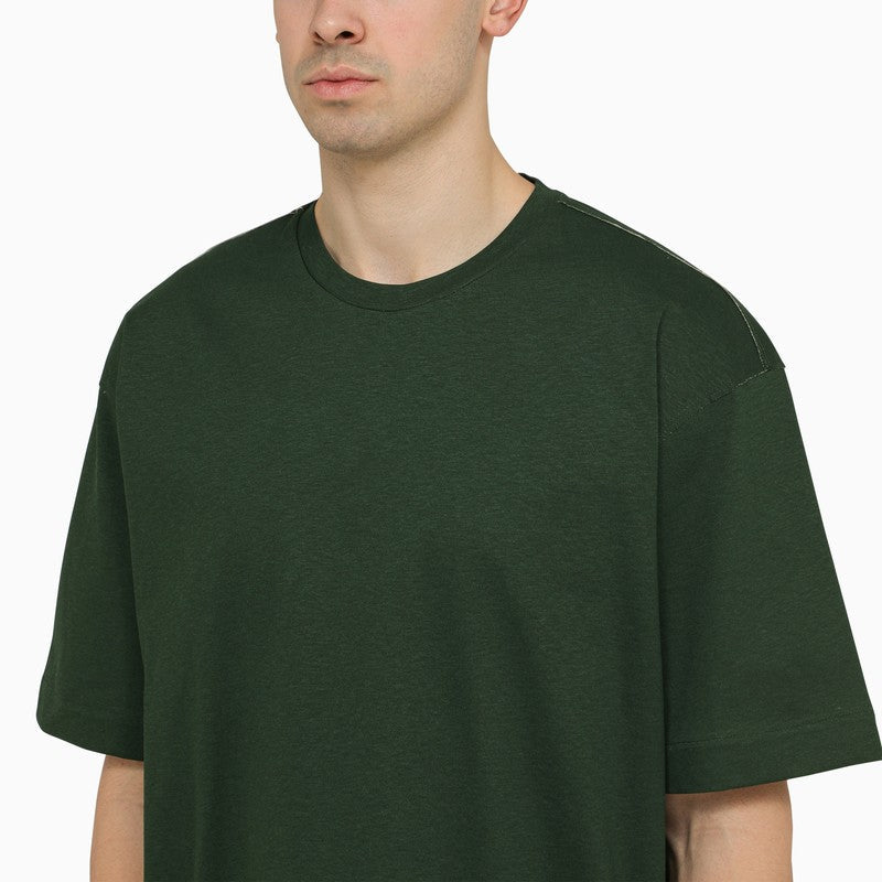Burberry Dark Green Cotton T-Shirt Men