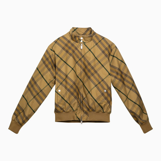Burberry Cedar Yellow Check Pattern Jacket In Cotton Men