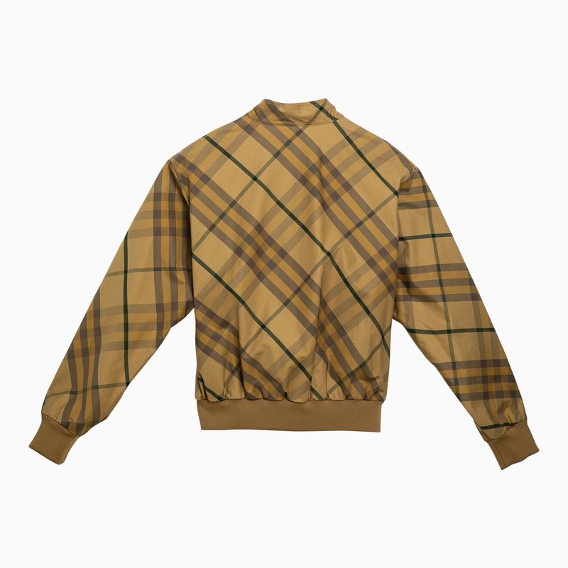 Burberry Cedar Yellow Check Pattern Jacket In Cotton Men