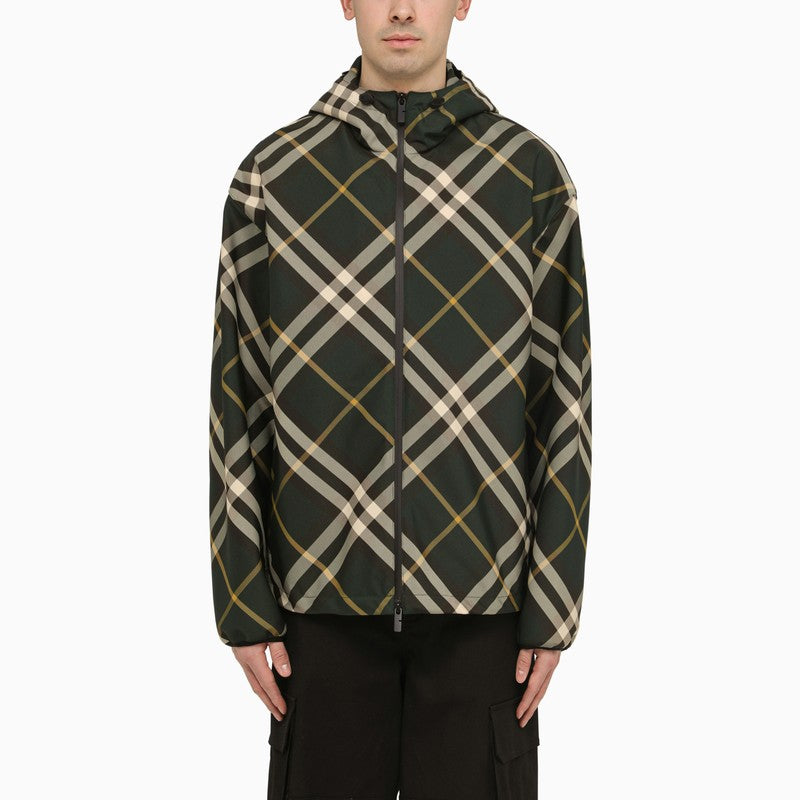 Burberry Check Pattern Hooded Jacket Men
