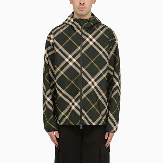 Burberry Check Pattern Hooded Jacket Men