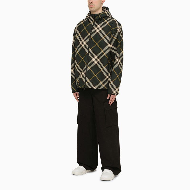 Burberry Check Pattern Hooded Jacket Men