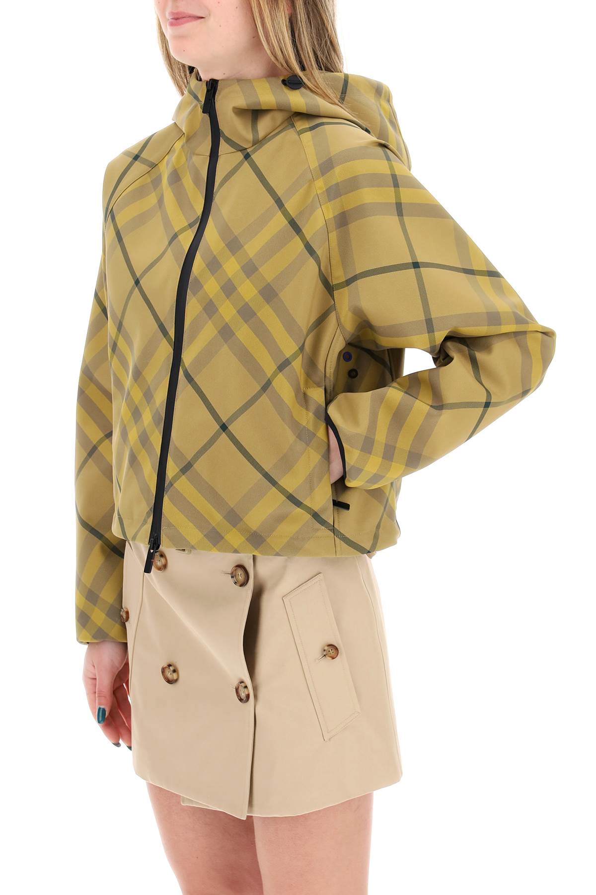 Burberry "Cropped Burberry Check Jacket" Women