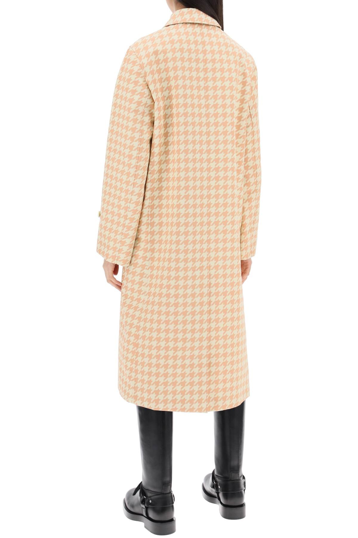 Burberry Houndstooth Patterned Car Coat Women