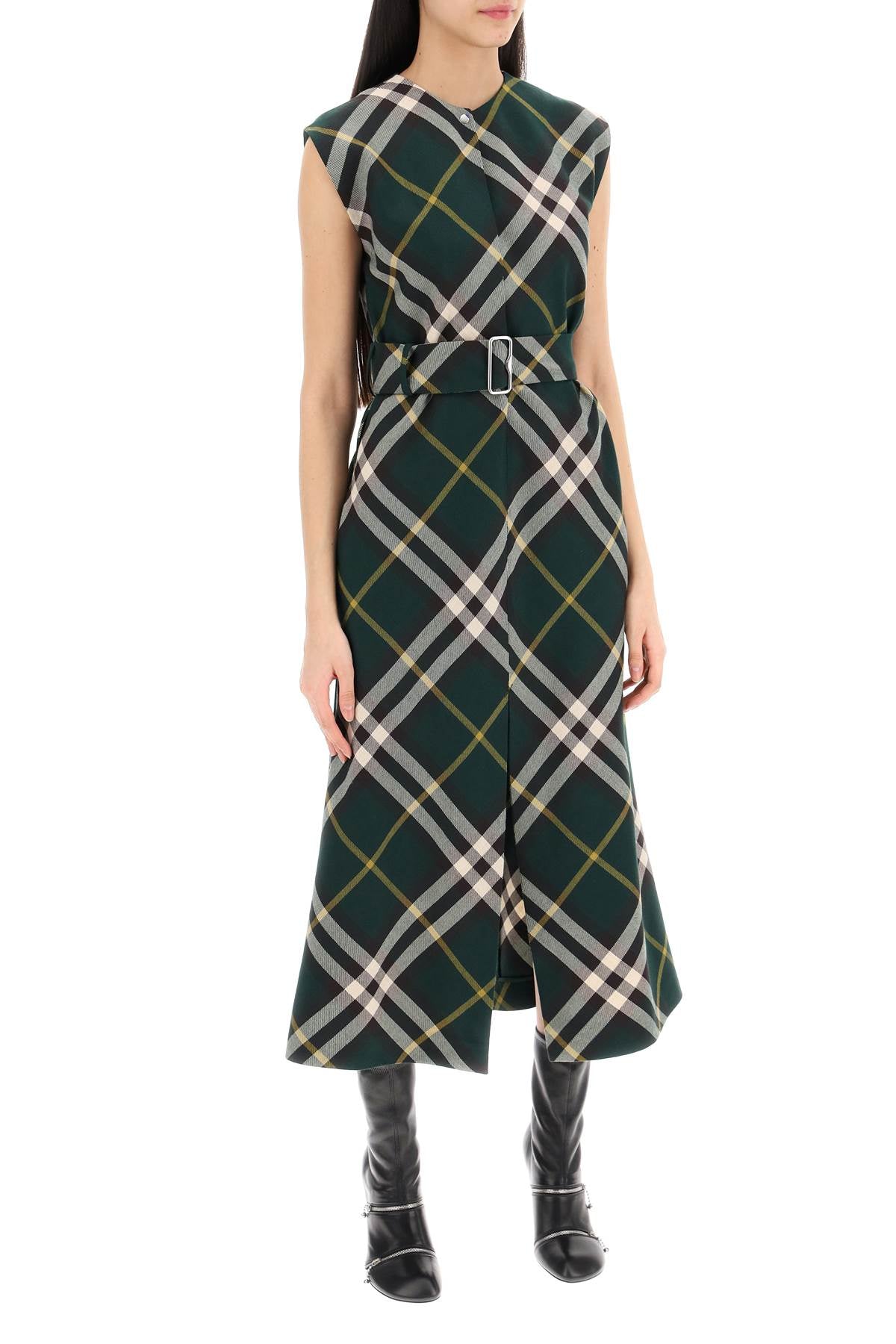 Burberry Ered Wool Midi Dress Women