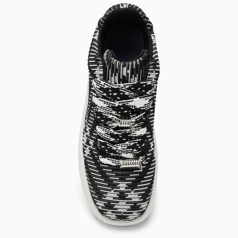 Burberry Black/White Check Pattern Box Sneaker Men