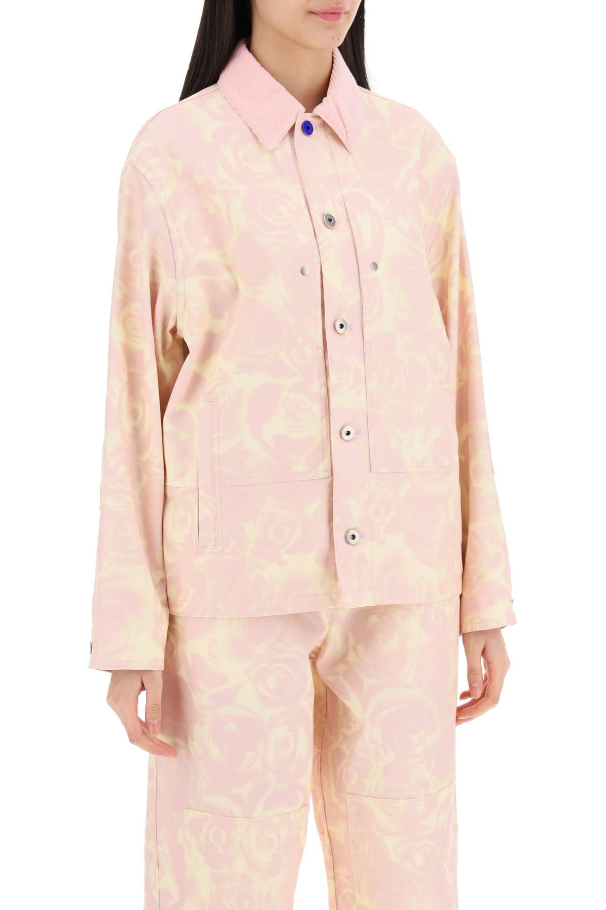 Burberry "Canvas Workwear Jacket With Rose Print Women