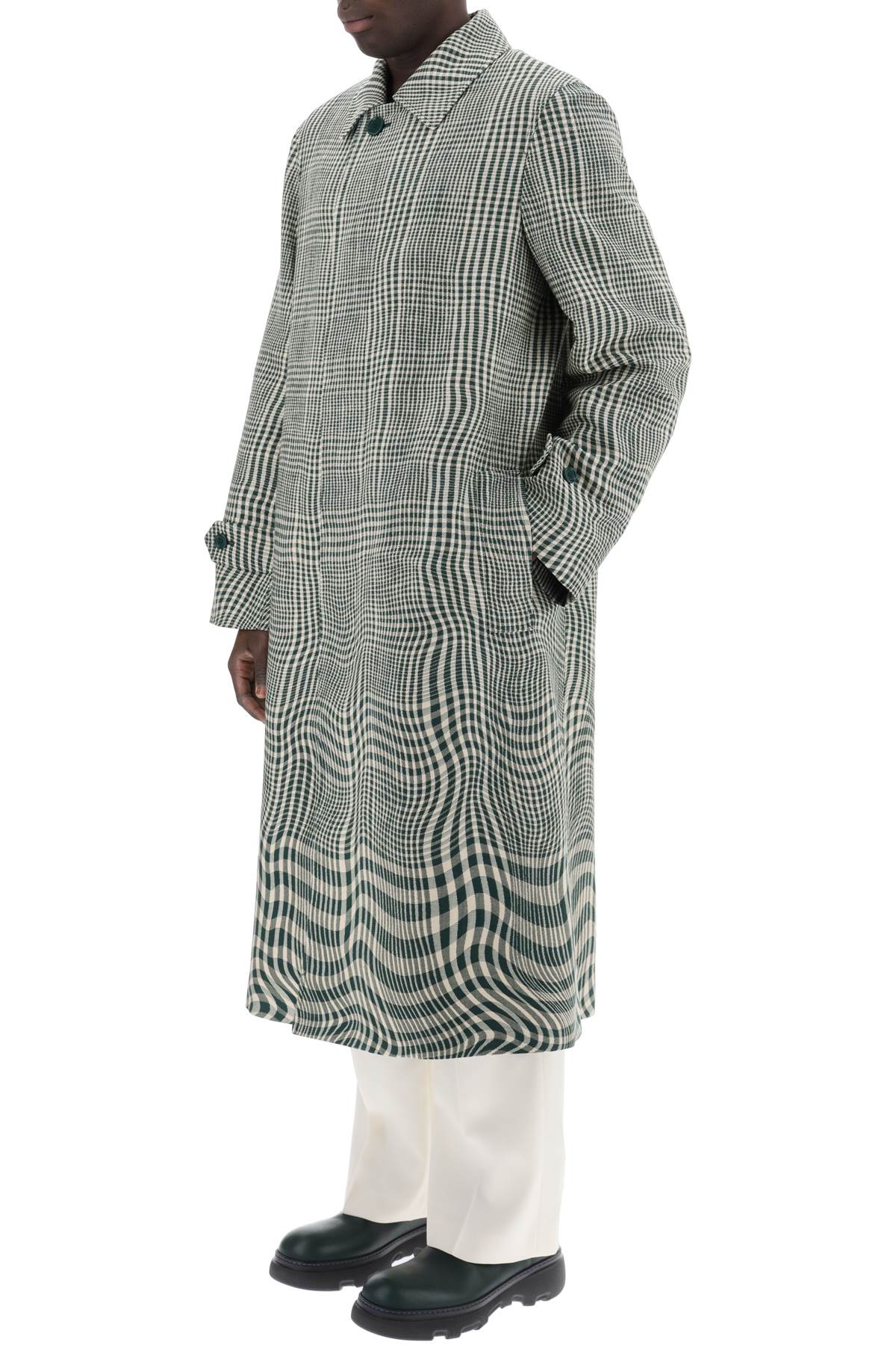 Burberry Houndstooth Car Coat With Men