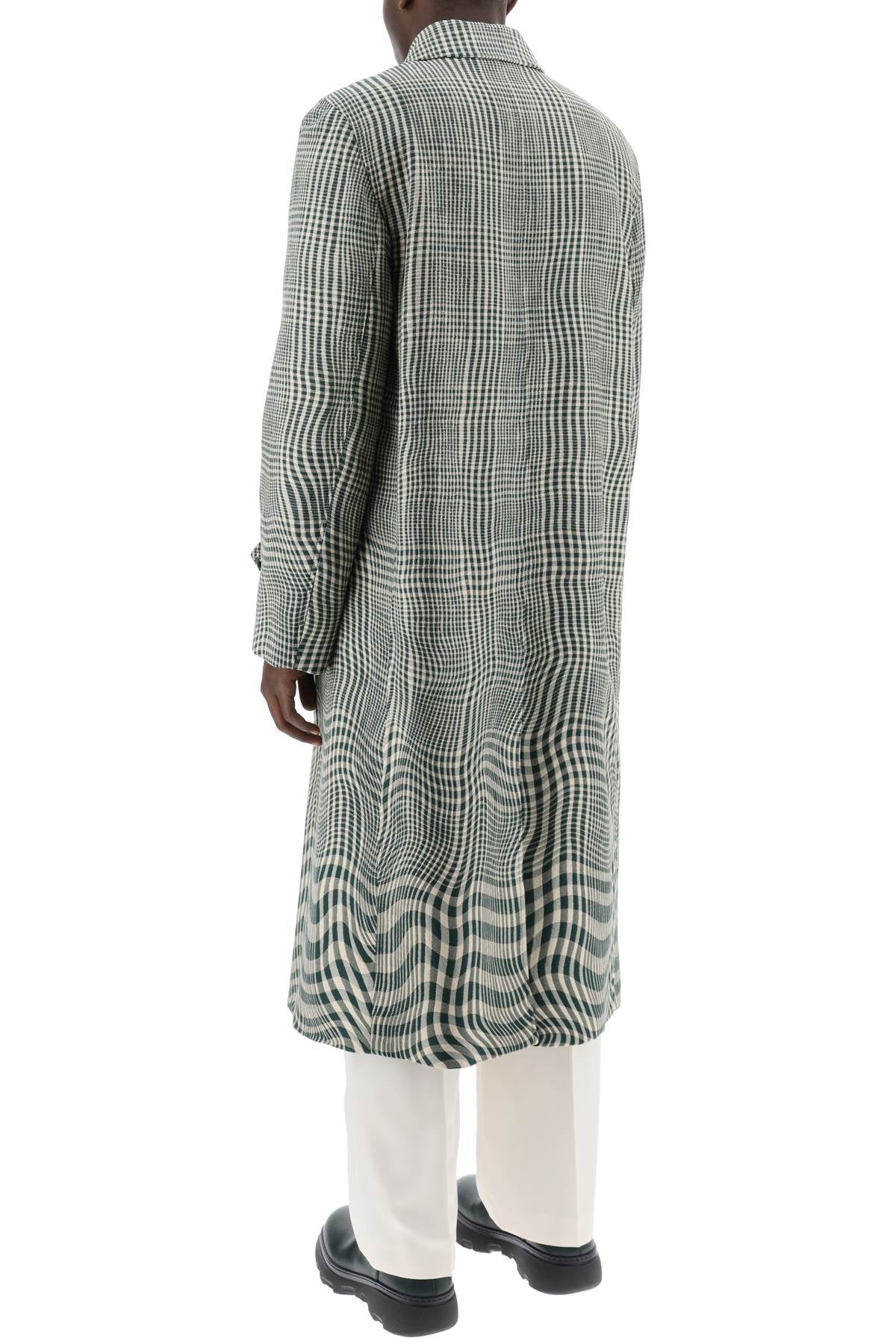 Burberry Houndstooth Car Coat With Men