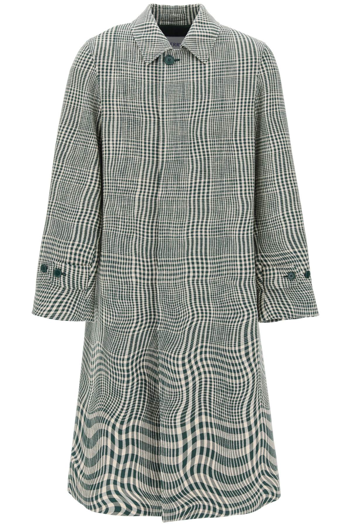 Burberry Houndstooth Car Coat With Men