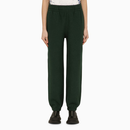Burberry Dark Green Cotton Jogging Trousers Women