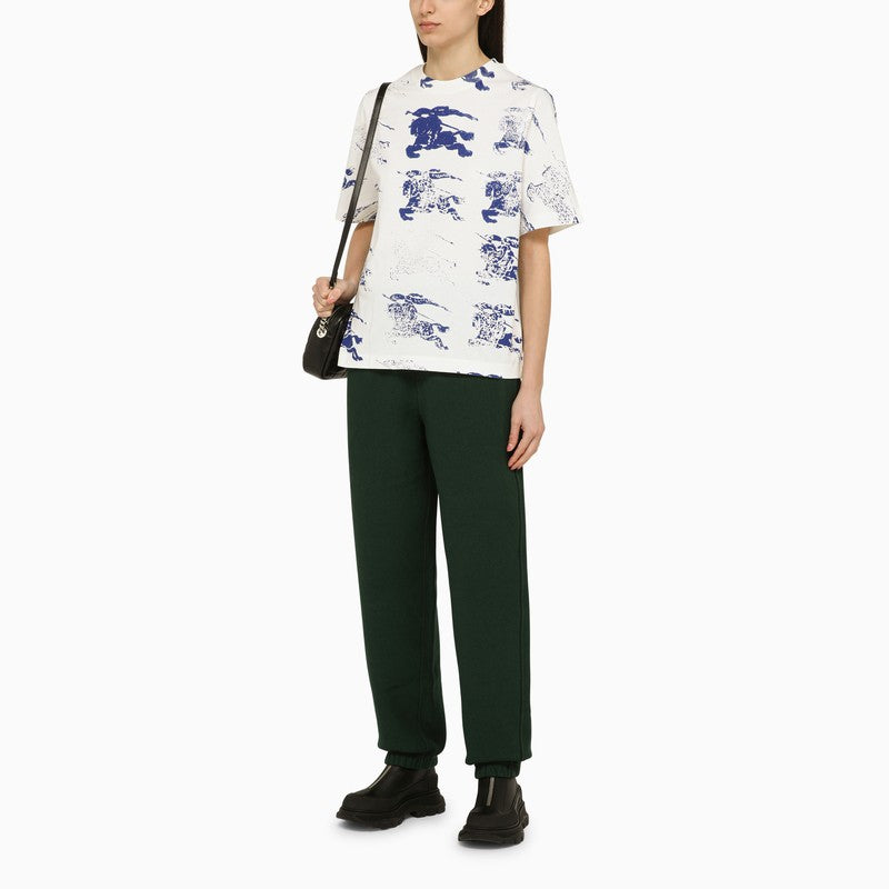 Burberry Dark Green Cotton Jogging Trousers Women