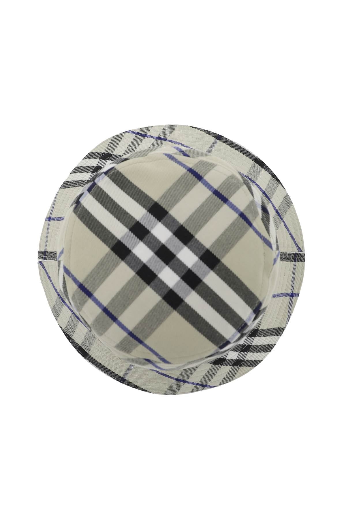 Burberry Ered Cotton Blend Bucket Hat With Nine Words Women
