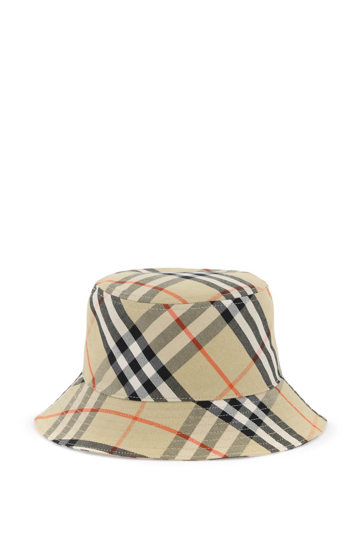 Burberry Ered Cotton Blend Bucket Hat With Nine Words Women